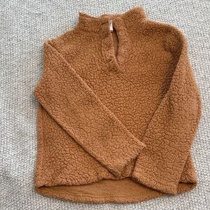 Cozy Brown Fleece Pullover- kids unisex